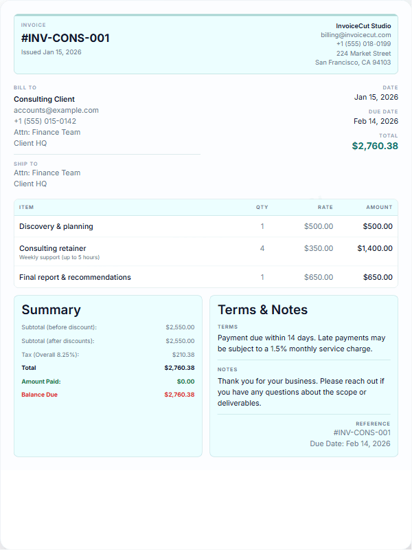 Consulting modern template preview
